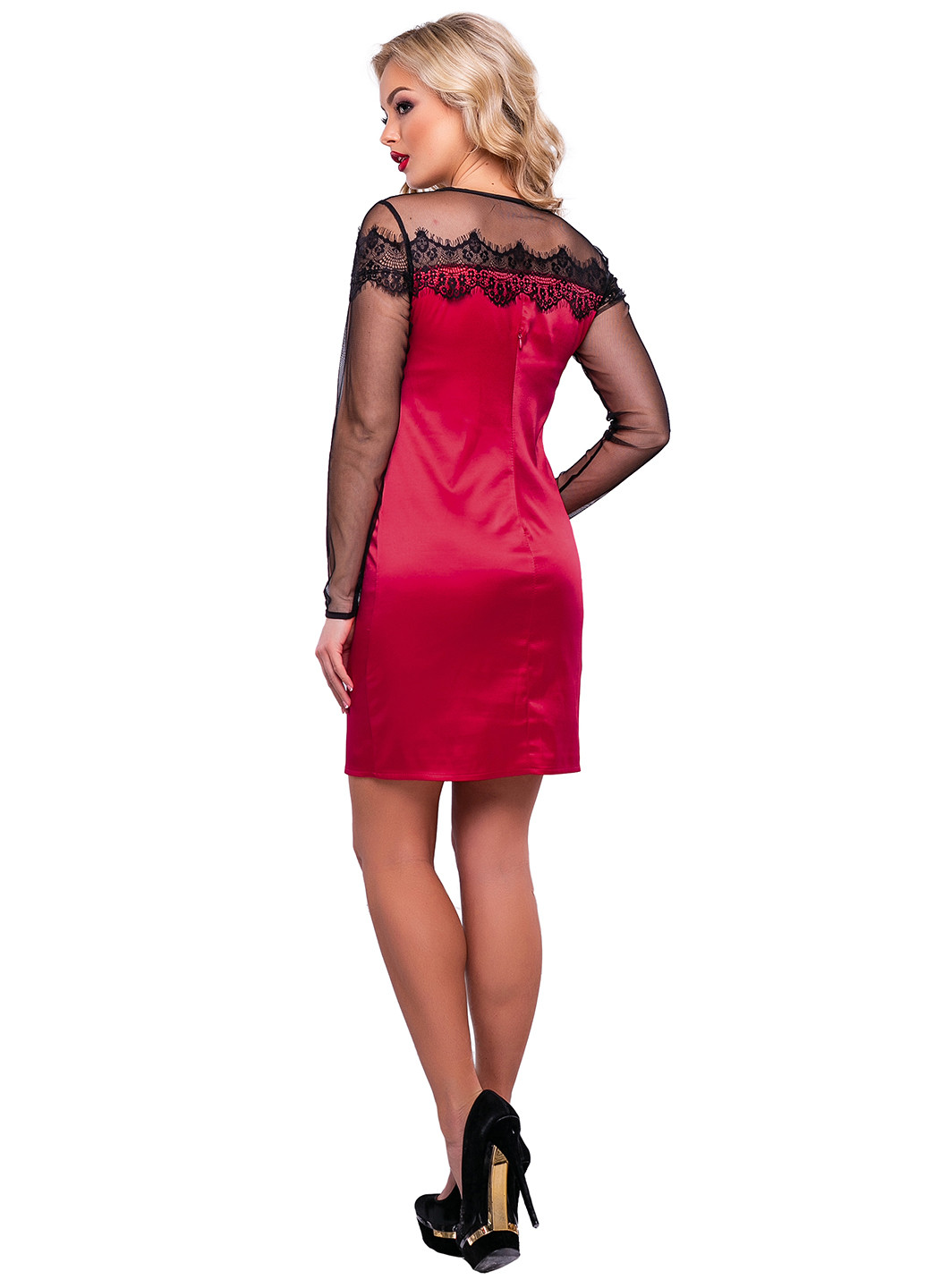 Красное кэжуал платье ST-Seventeen однотонное