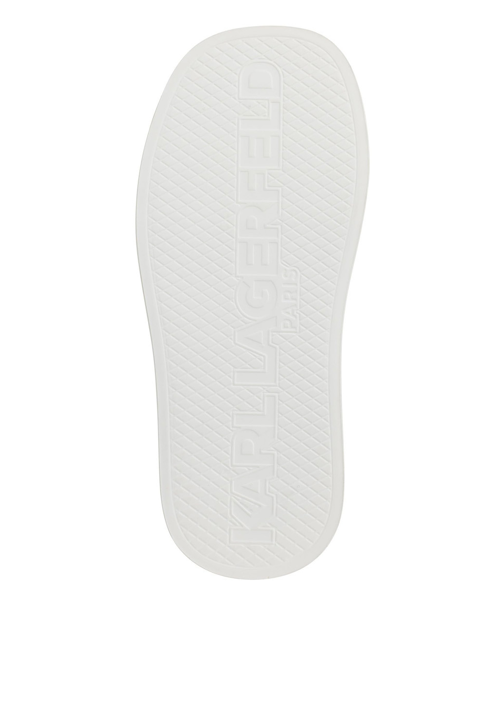 Белые шлепанцы Karl Lagerfeld со стразами, с логотипом