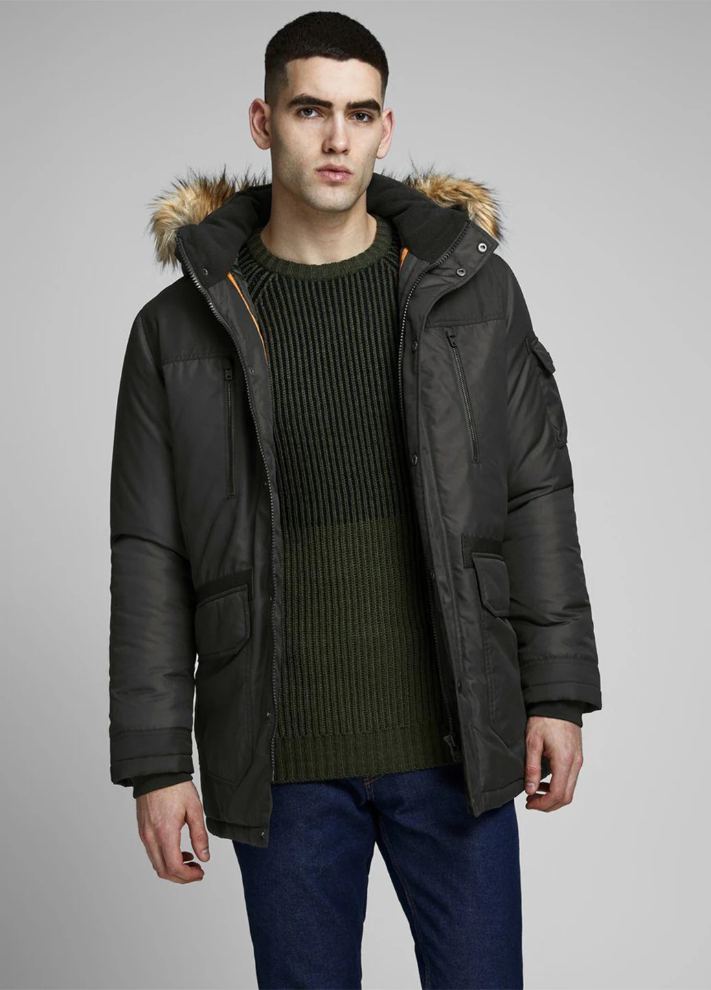 Чорна демісезонна куртка Jack & Jones