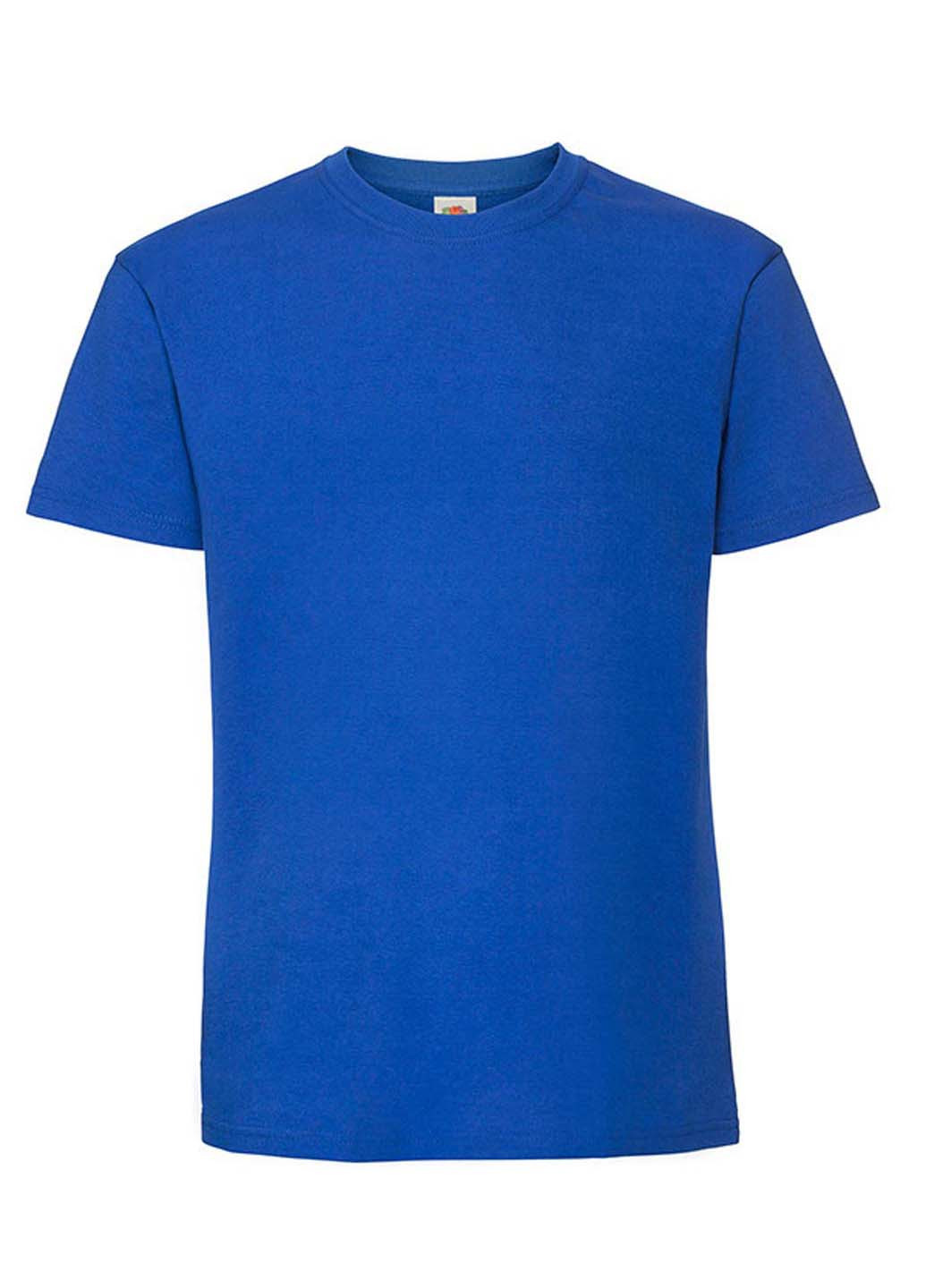 Синяя футболка Fruit of the Loom Ringspun premium