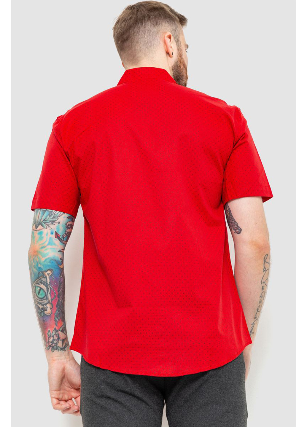 Красная кэжуал рубашка в горошек Ager