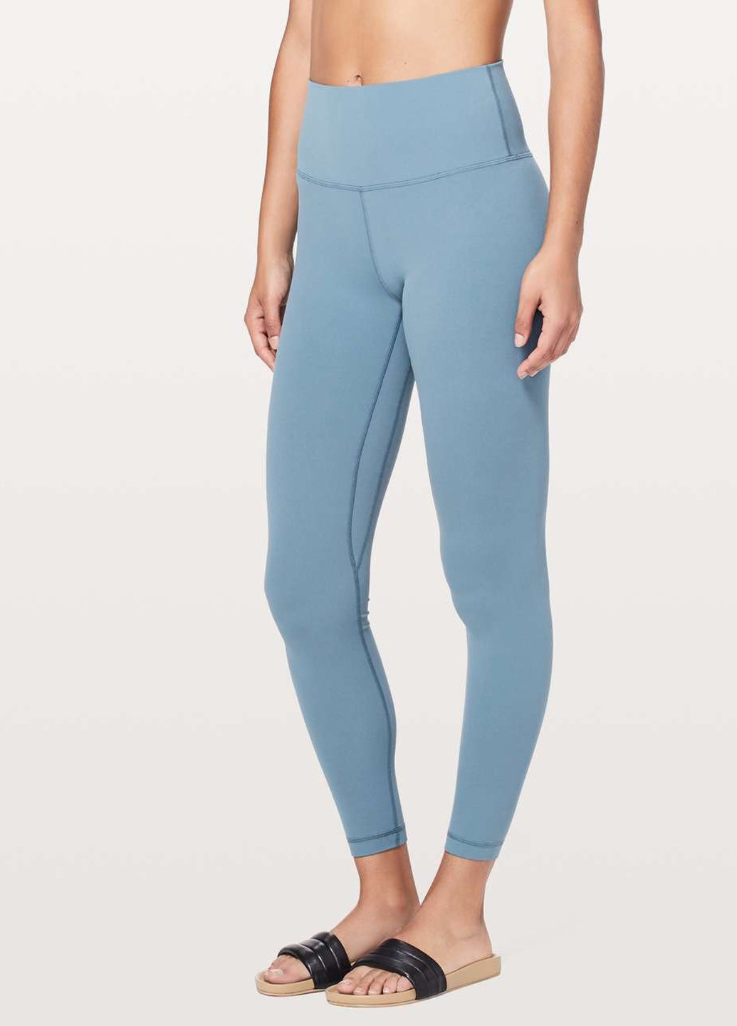 Голубые демисезонные леггинсы Lululemon Athletica