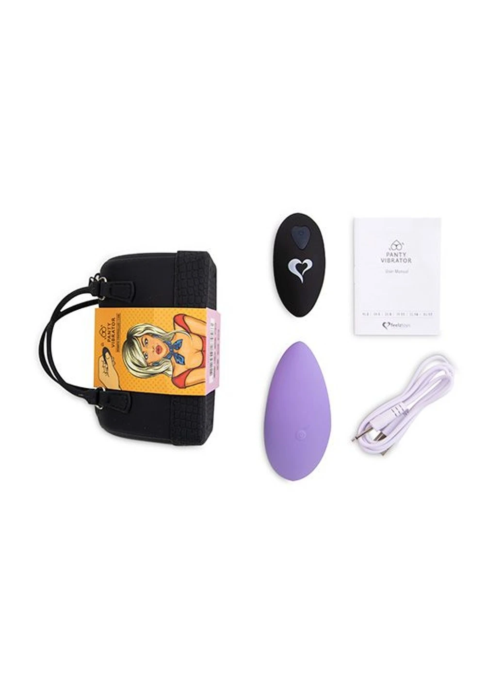 Вібратор в трусики Panty Vibrator Purple з пультом дистанційного керування, 6 режимів робо FeelzToys (254734280)