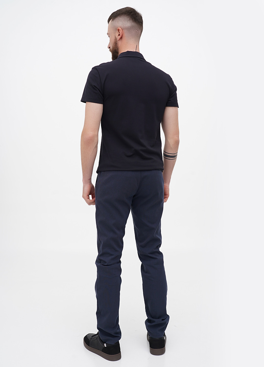 Темно-синие кэжуал, классические демисезонные прямые брюки Lagrand