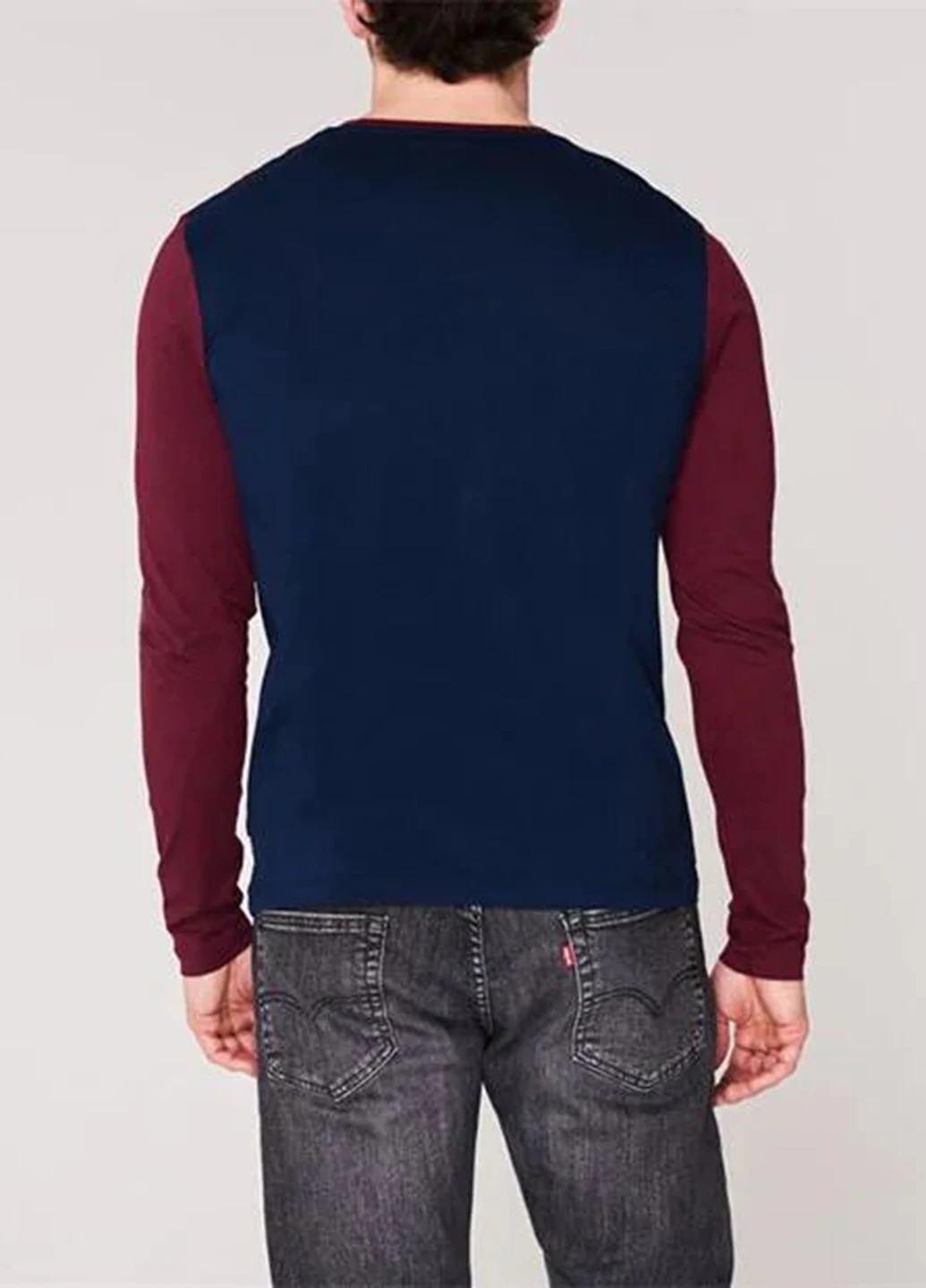Бордовый демисезонный кэжуал лонгслив Lee Cooper однотонный