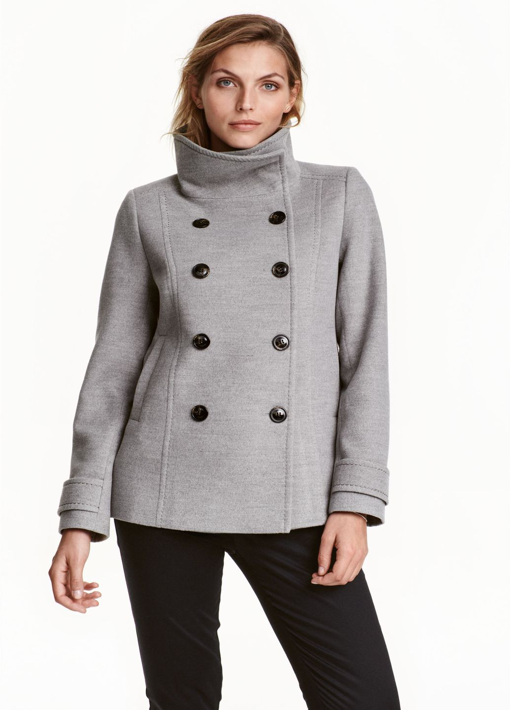 Сіра демісезонна пальто H&M