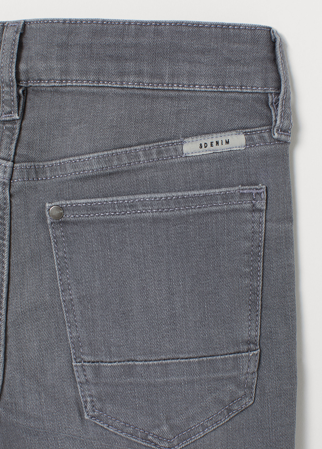 Серые демисезонные слим фит джинсы H&M