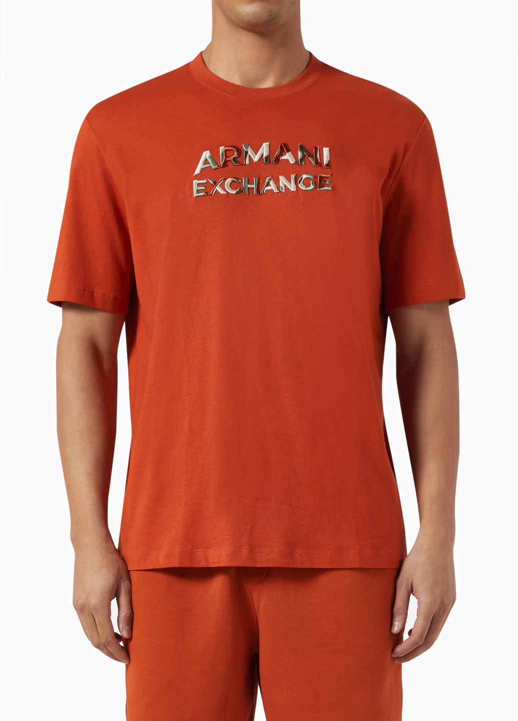 Помаранчева футболка Armani Exchange