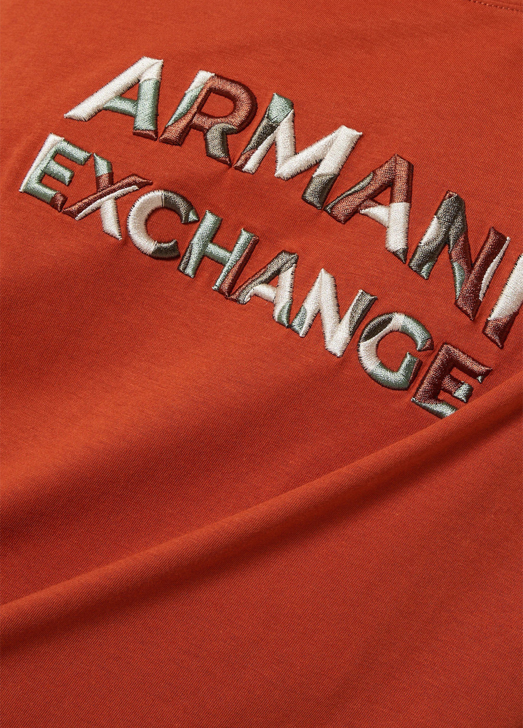 Помаранчева футболка Armani Exchange