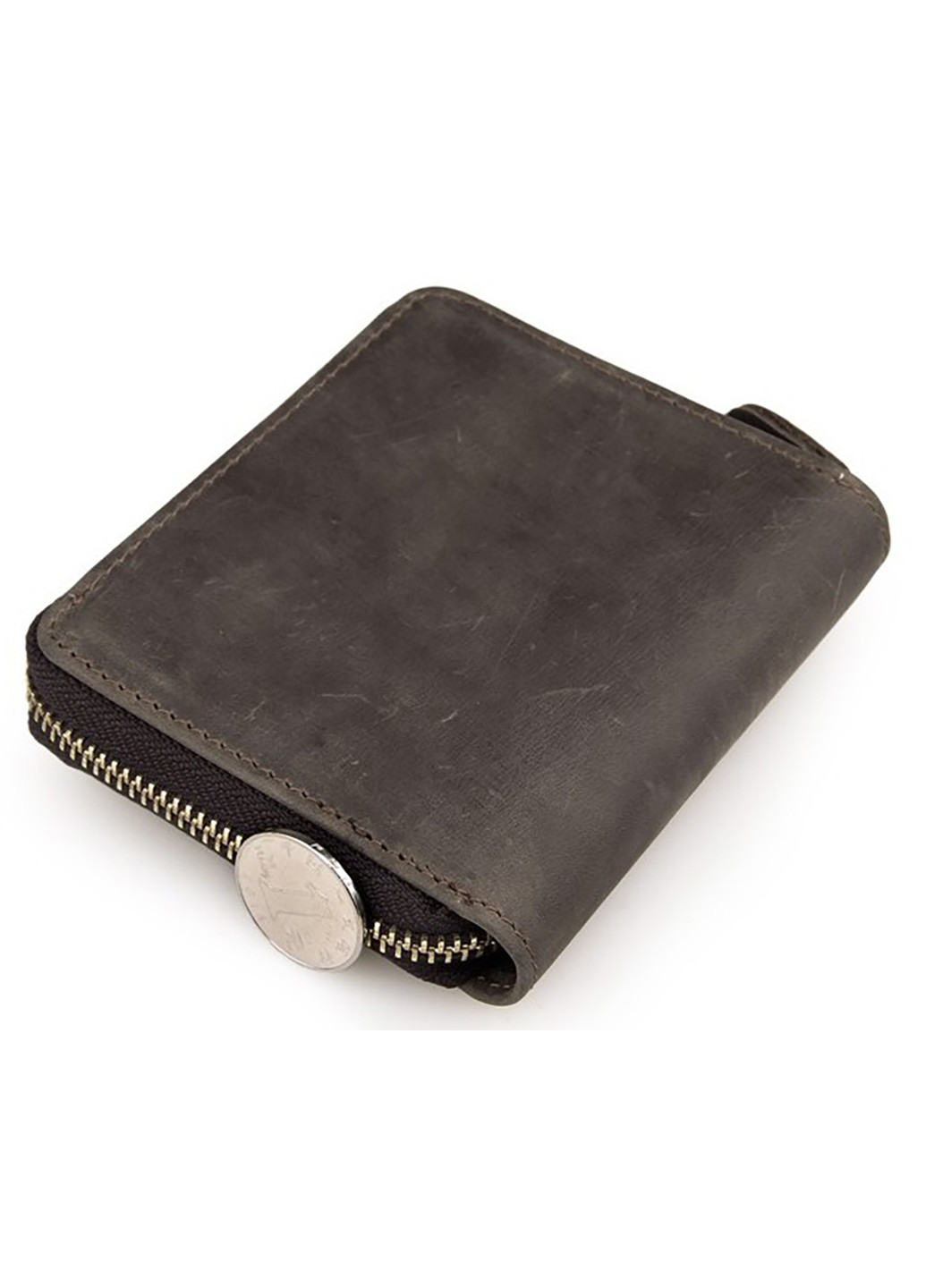 Мужской кожаный кошелек 10х11,5 см Vintage (252129270)