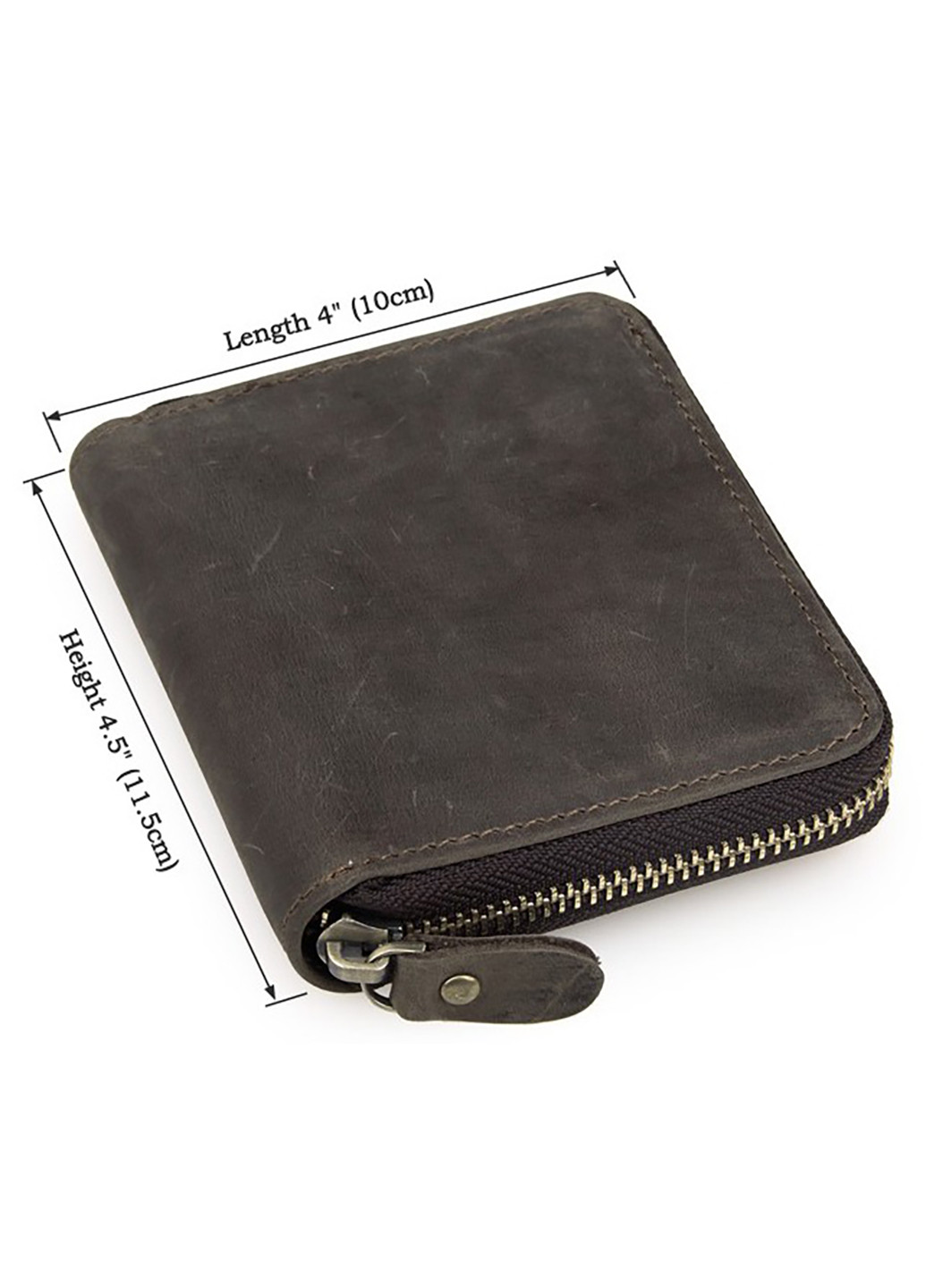 Мужской кожаный кошелек 10х11,5 см Vintage (252129270)