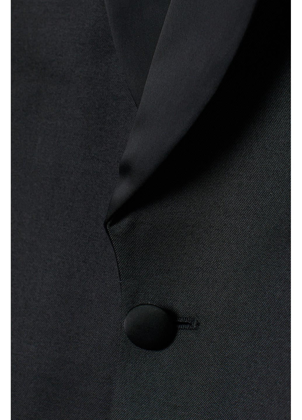 Пиджак H&M однотонный чёрный деловой полиэстат
