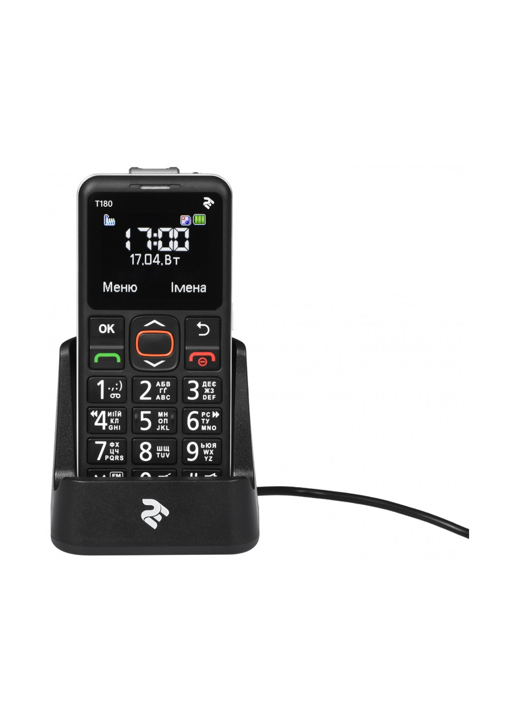 Мобильный телефон (708744071125) 2E 2E T180 SingleSim Black чёрный