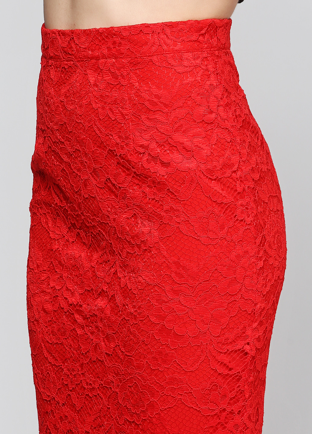 Красная кэжуал однотонная юбка ZUBRYTSKAYA миди