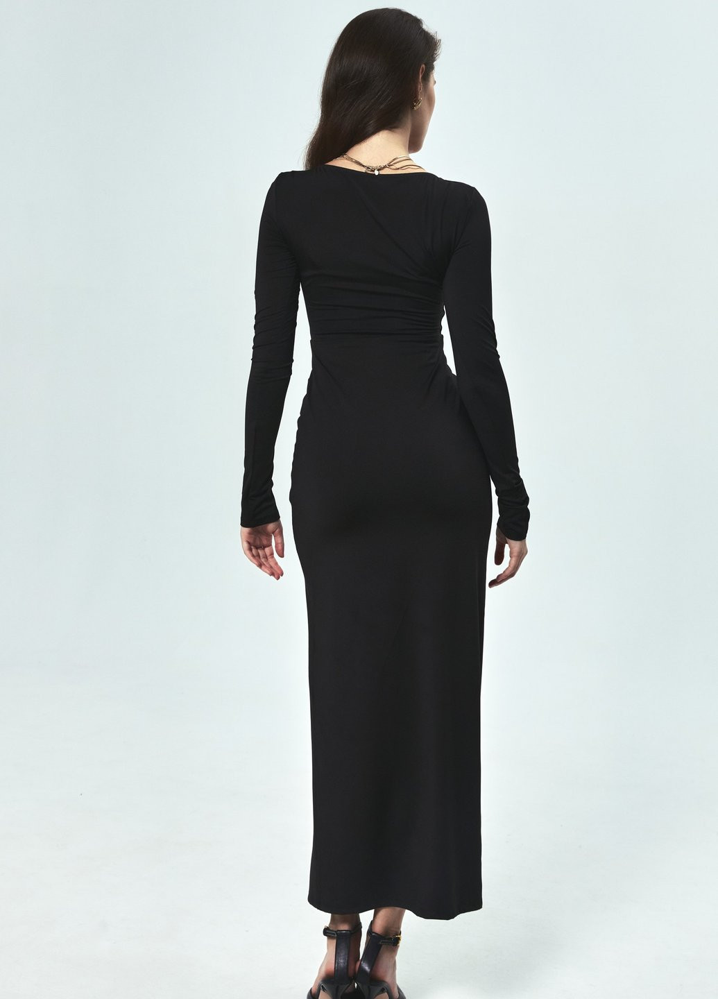 Черно-белый демисезонный комплект (платье, боди) Gepur