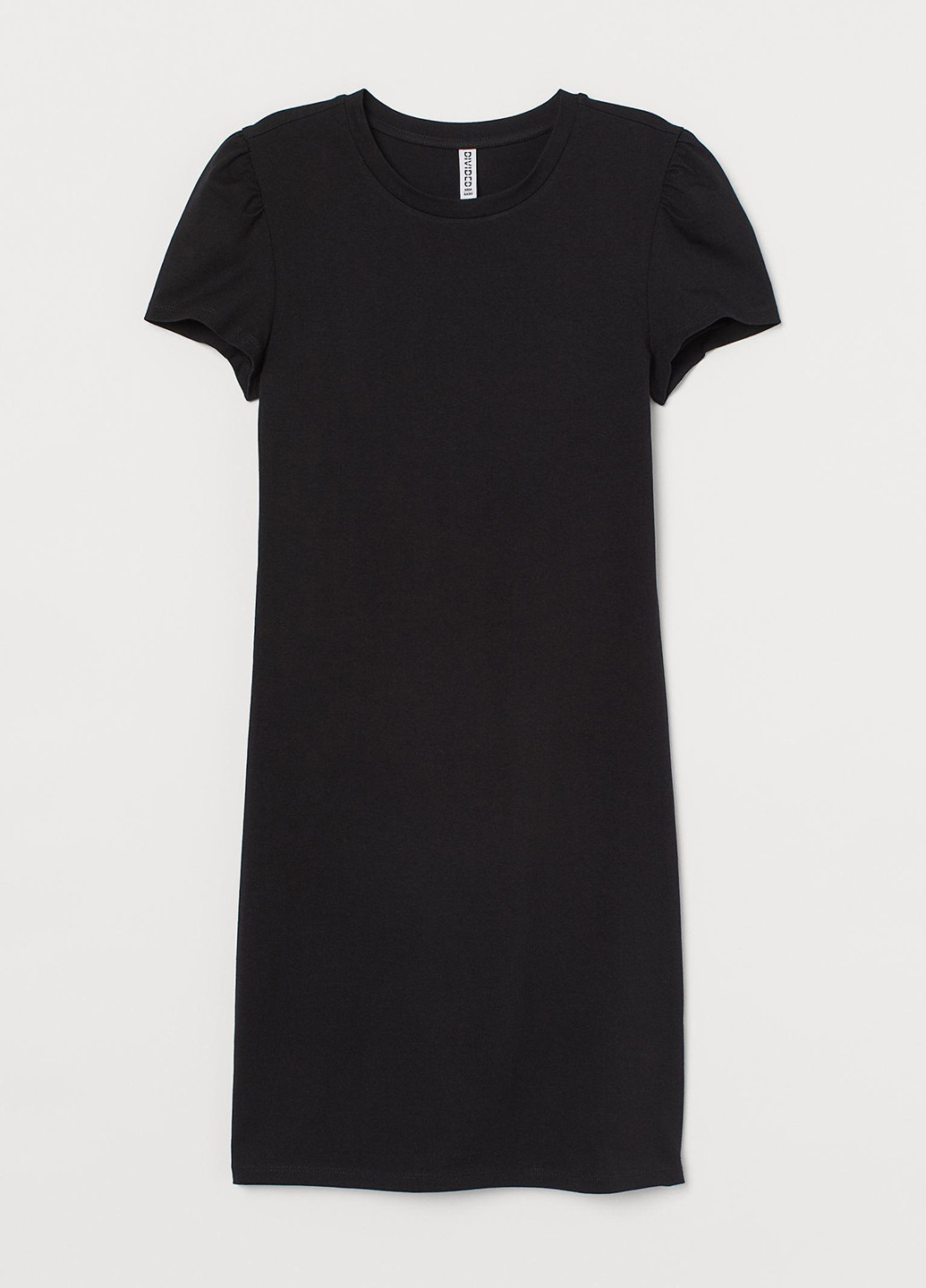 Черное кэжуал сукня платье-футболка H&M однотонное