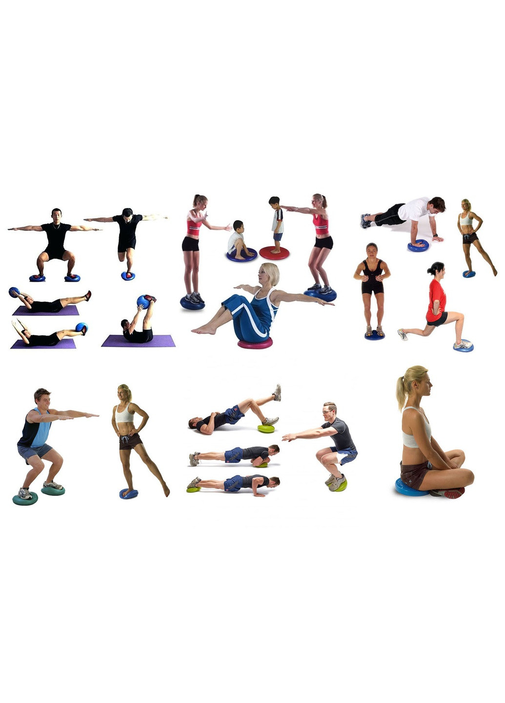 Балансувальна масажна подушка фіолетова (сенсомоторний масажний балансувальний диск для балансу і масажу) EasyFit (241214868)