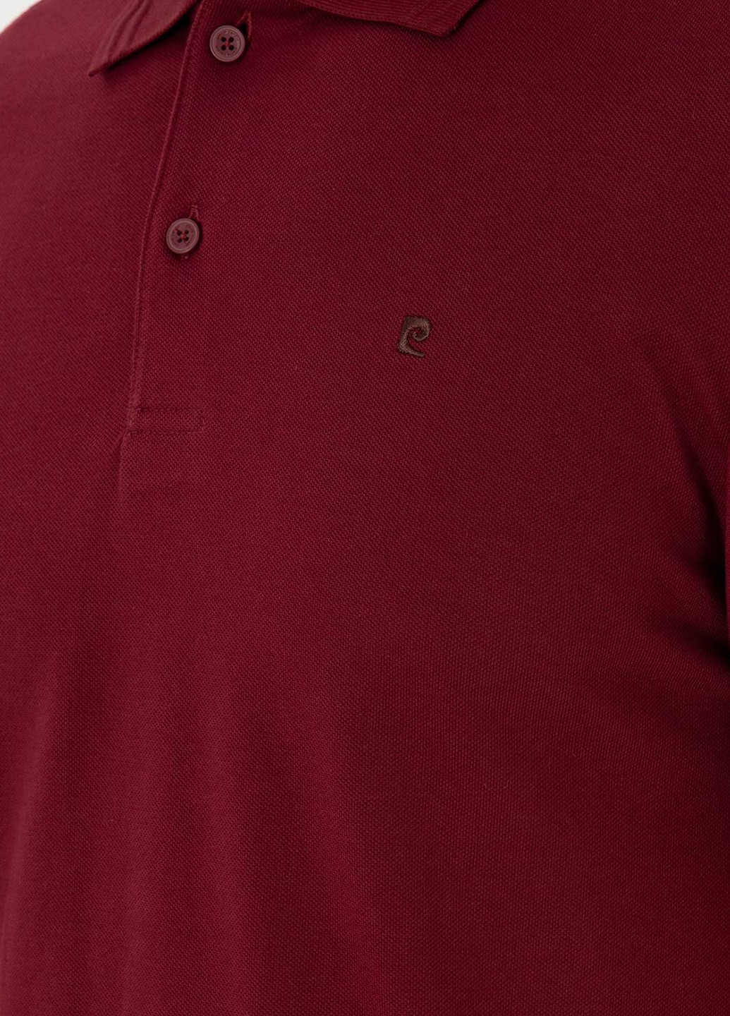 Бордовая футболка-поло для мужчин Pierre Cardin однотонная