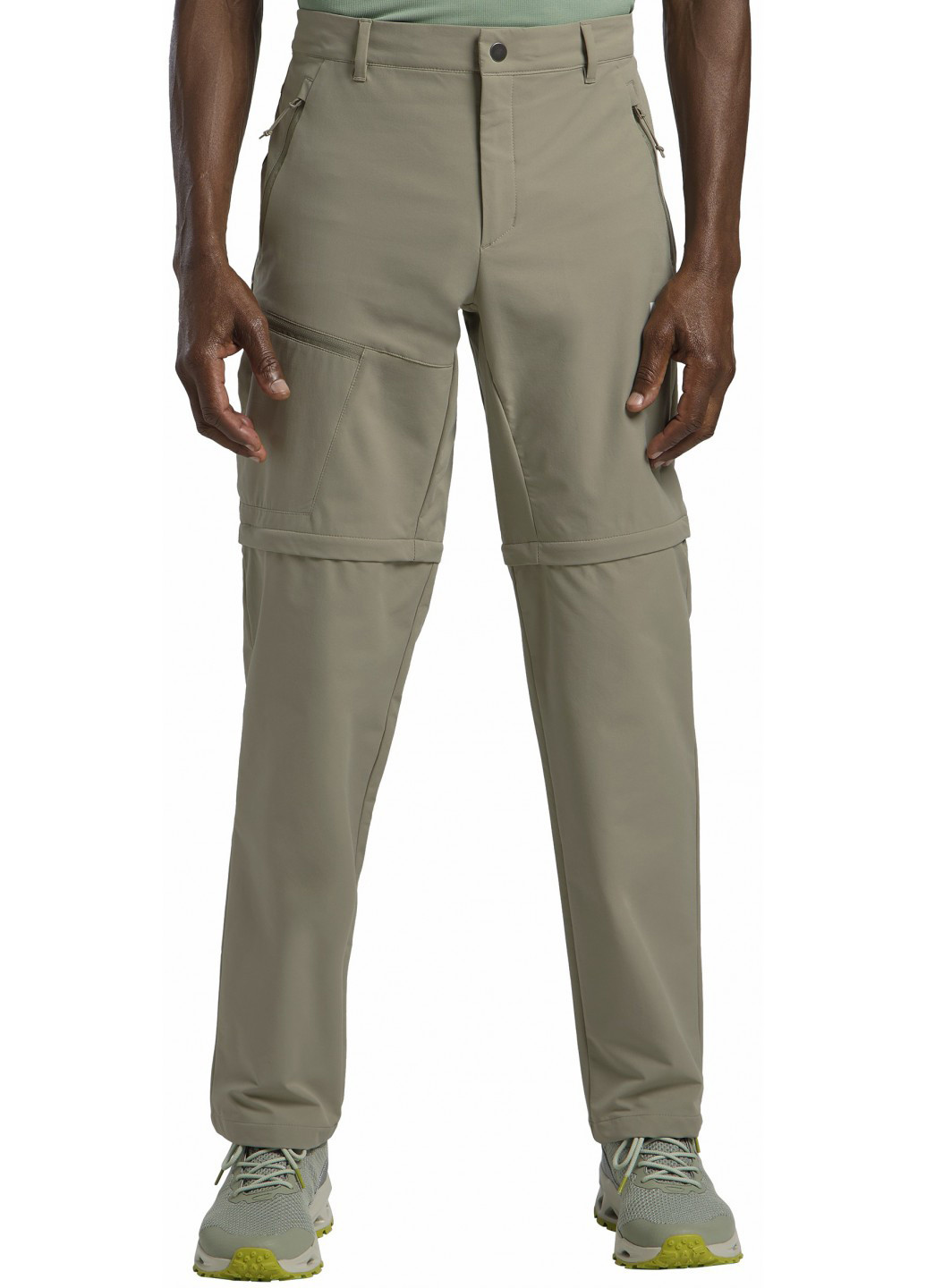 Бежевые кэжуал, спортивные демисезонные зауженные брюки Jack Wolfskin