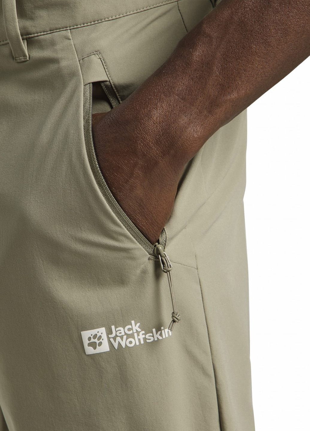 Бежевые кэжуал, спортивные демисезонные зауженные брюки Jack Wolfskin