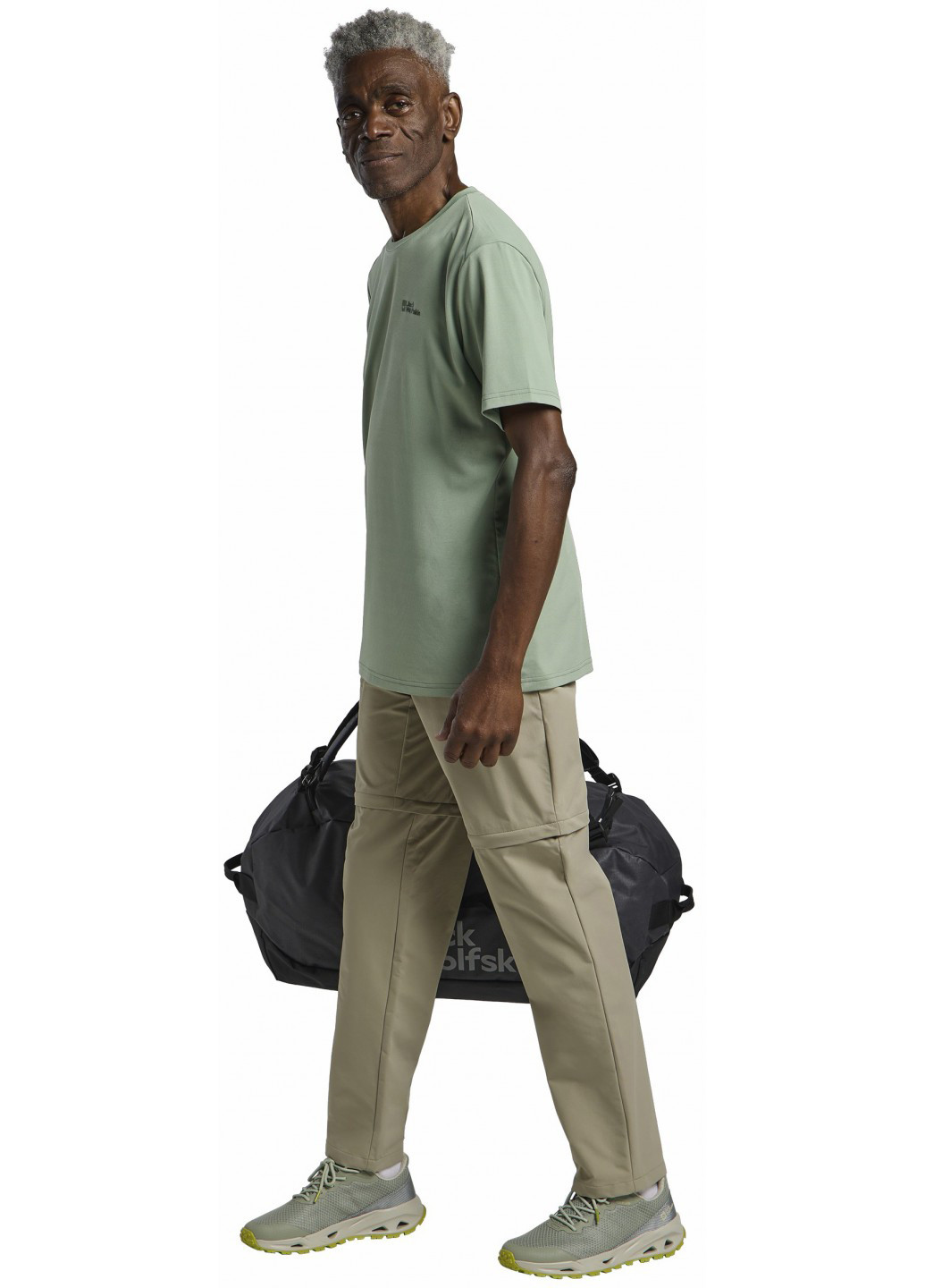 Бежевые кэжуал, спортивные демисезонные зауженные брюки Jack Wolfskin