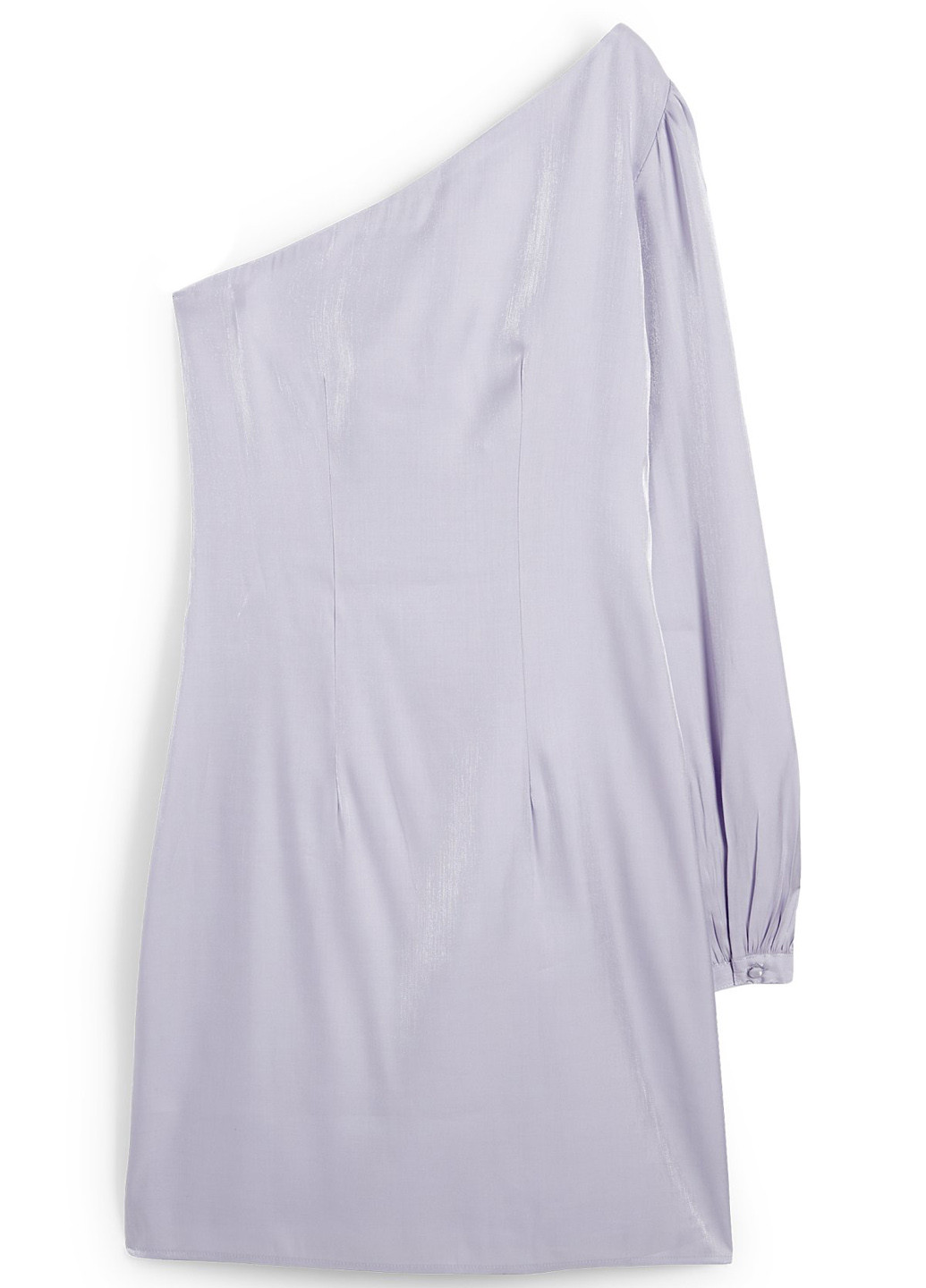 Сиреневое праздничный, коктейльное платье на одно плечо C&A однотонное