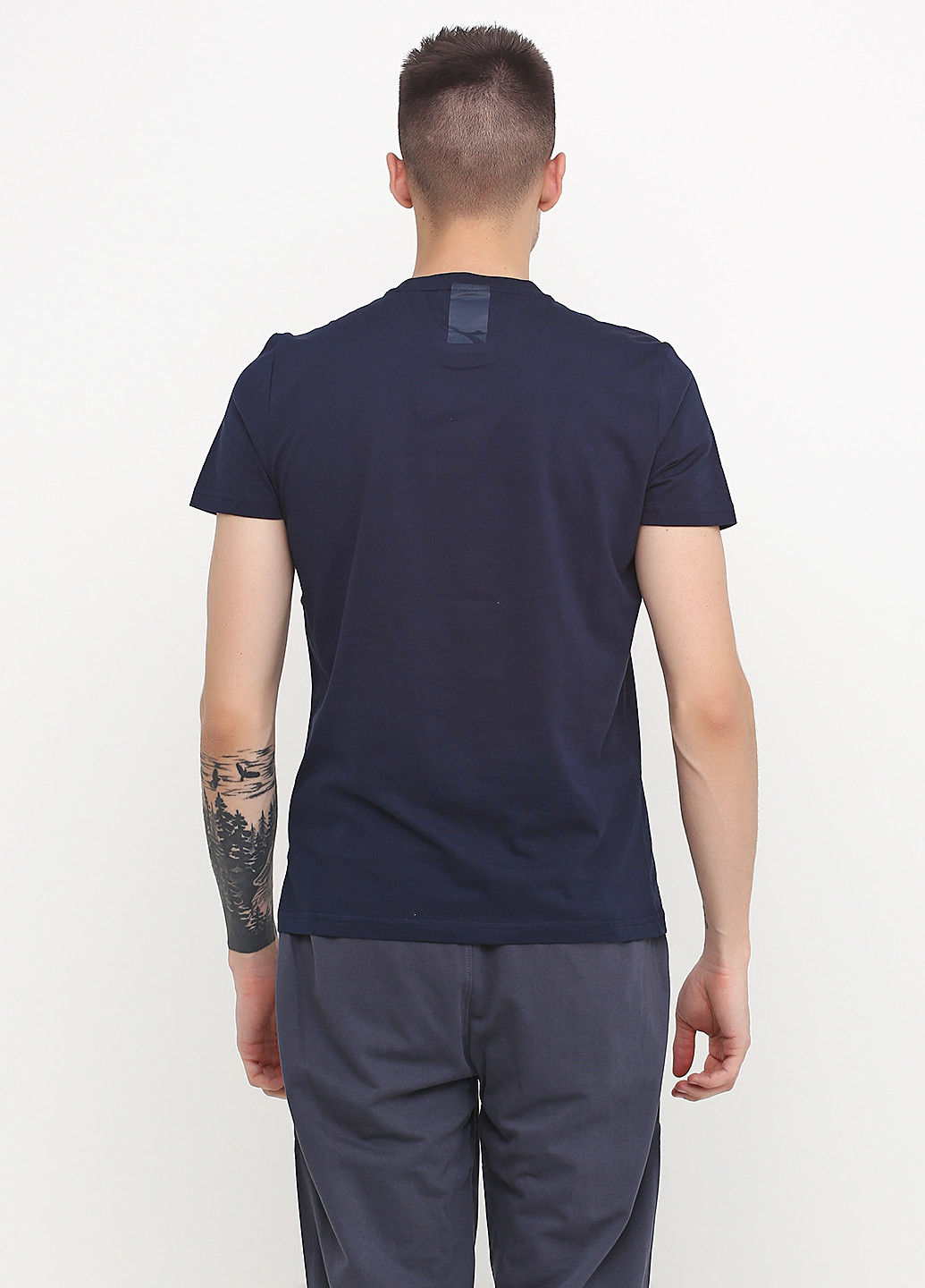 Темно-синяя футболка с коротким рукавом Diadora