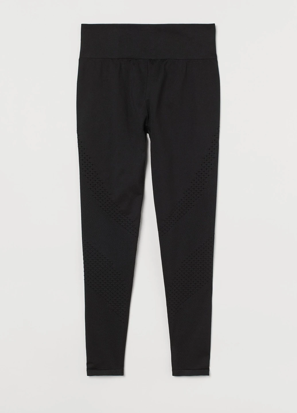 Черные демисезонные спортивные леггинсы H&M