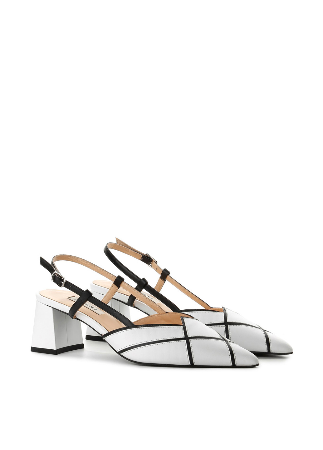 Le'BERDES Туфлі слінгбекі білий з натуральна шкіра, україна — літо (360795614)