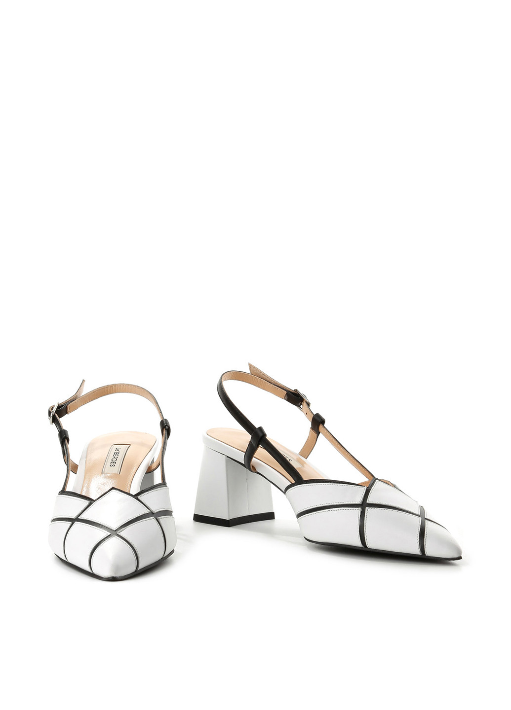 Le'BERDES Туфлі слінгбекі білий з натуральна шкіра, україна — літо (360795614)