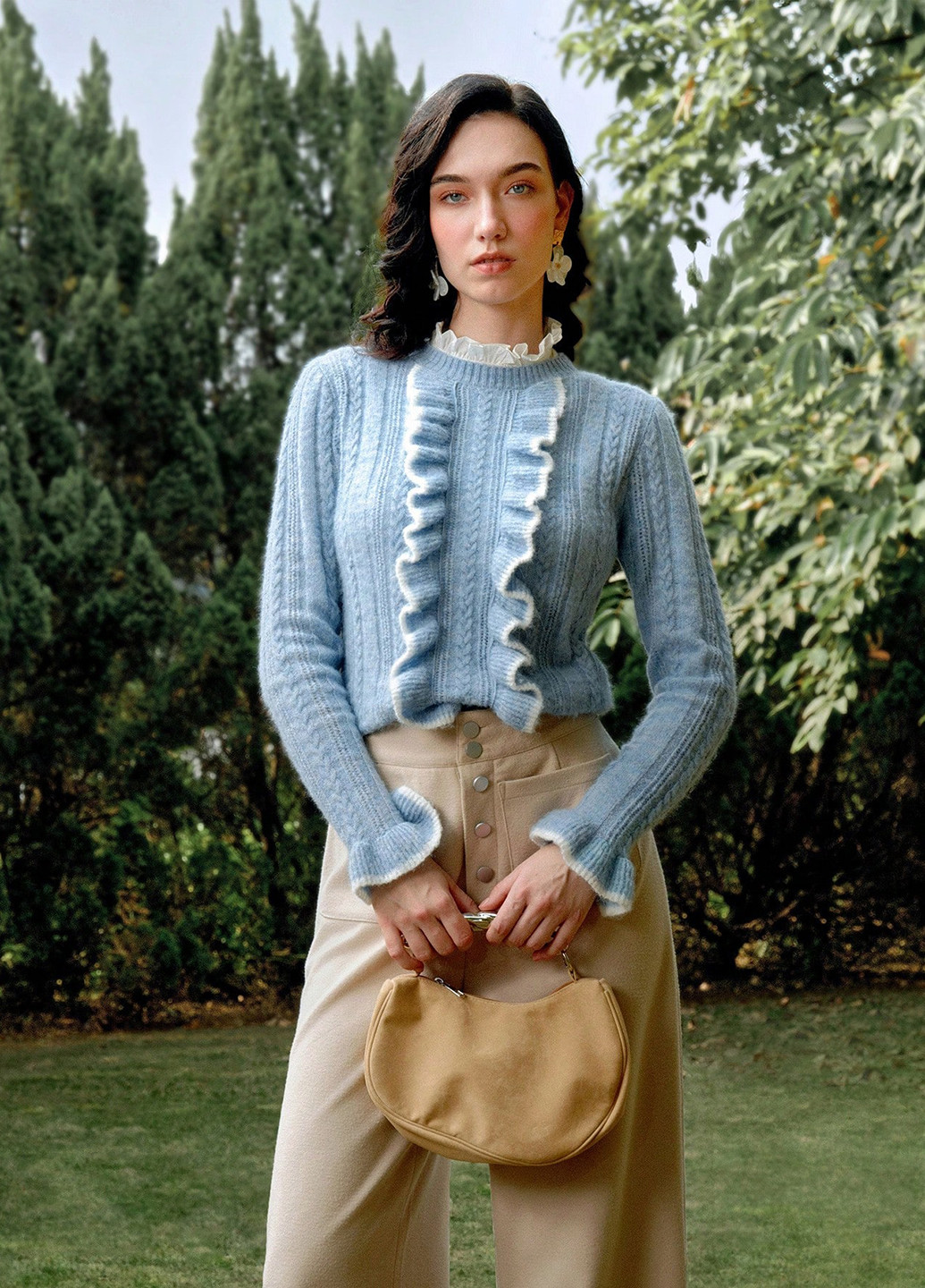 Светло-синий демисезонный джемпер джемпер SHEIN