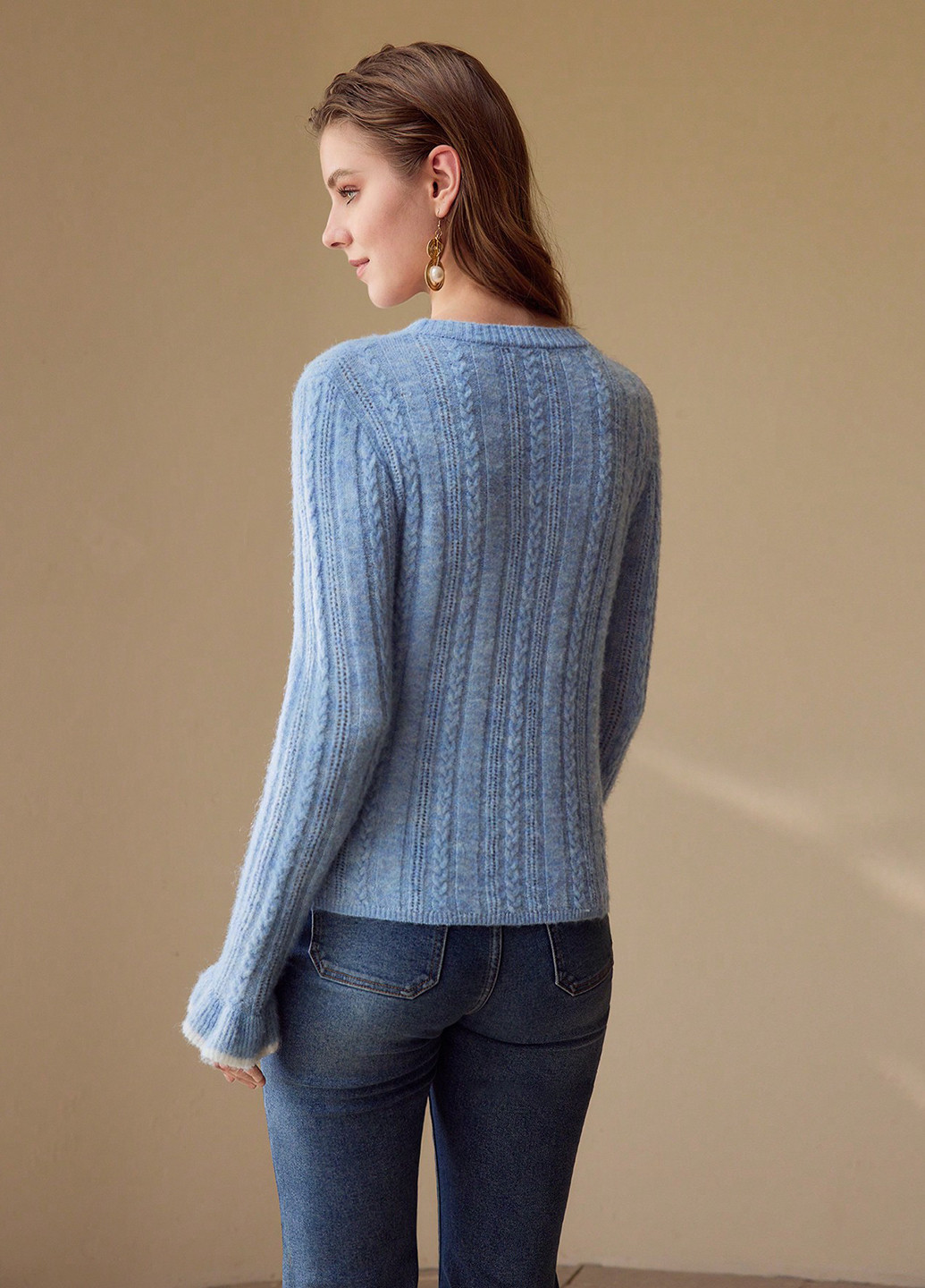 Светло-синий демисезонный джемпер джемпер SHEIN