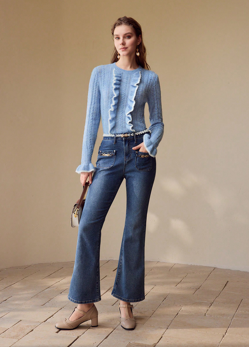 Светло-синий демисезонный джемпер джемпер SHEIN