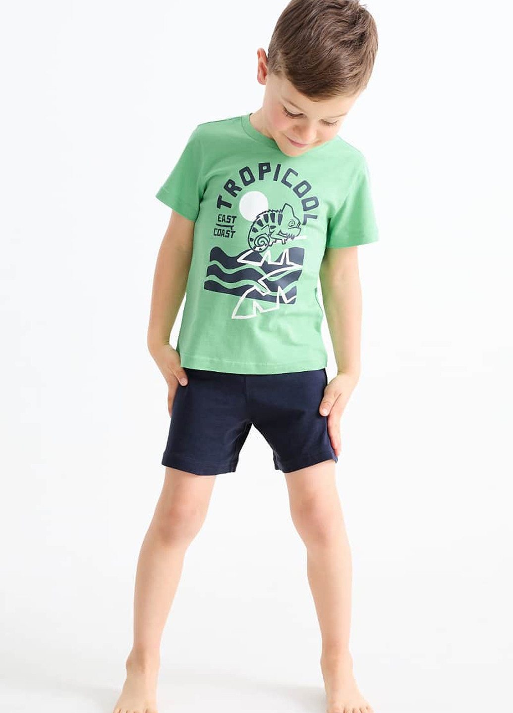 Комбінована всесезон піжама (футболка, шорти) футболка + шорти C&A