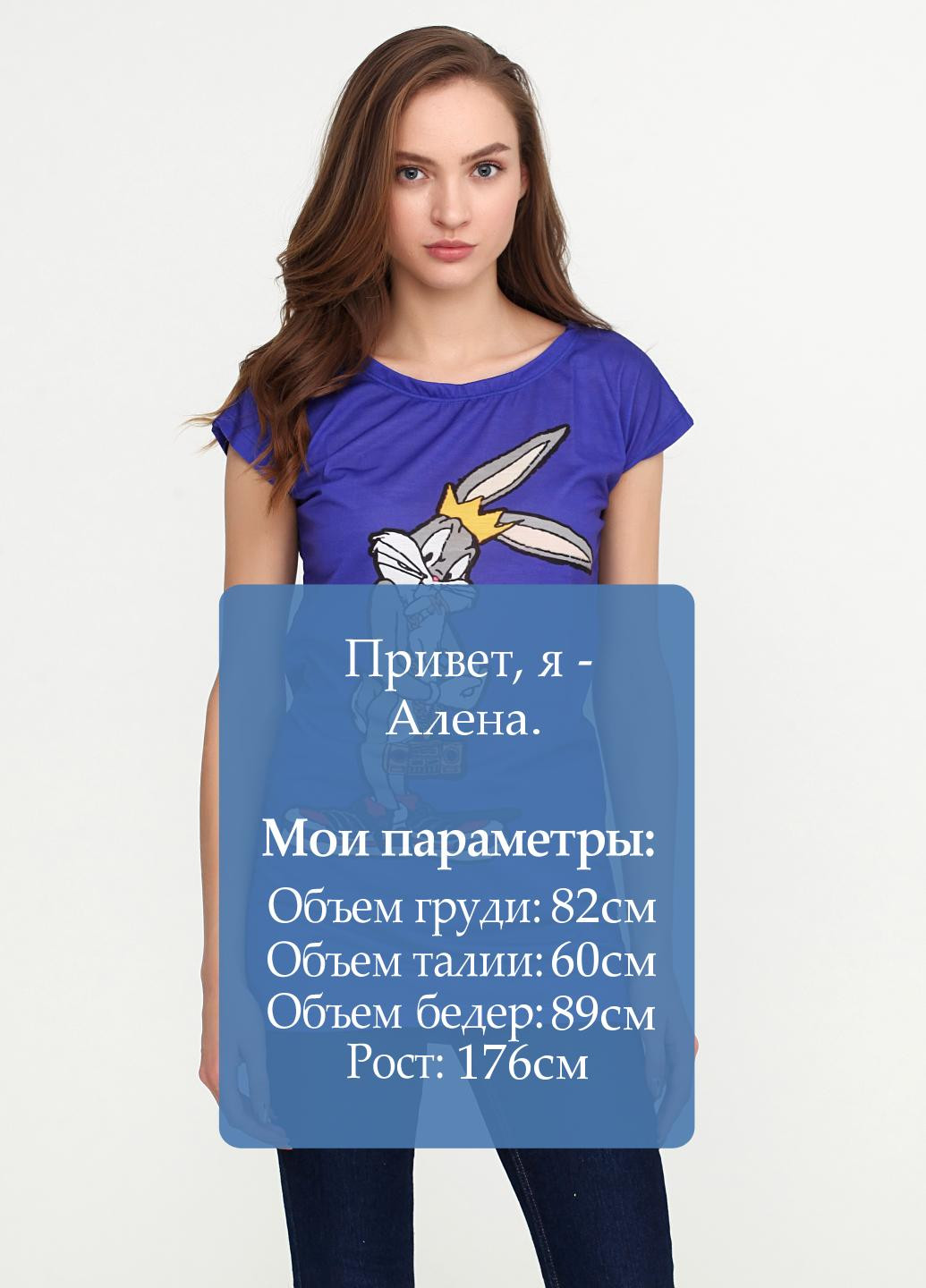 Фиолетовая летняя футболка MS