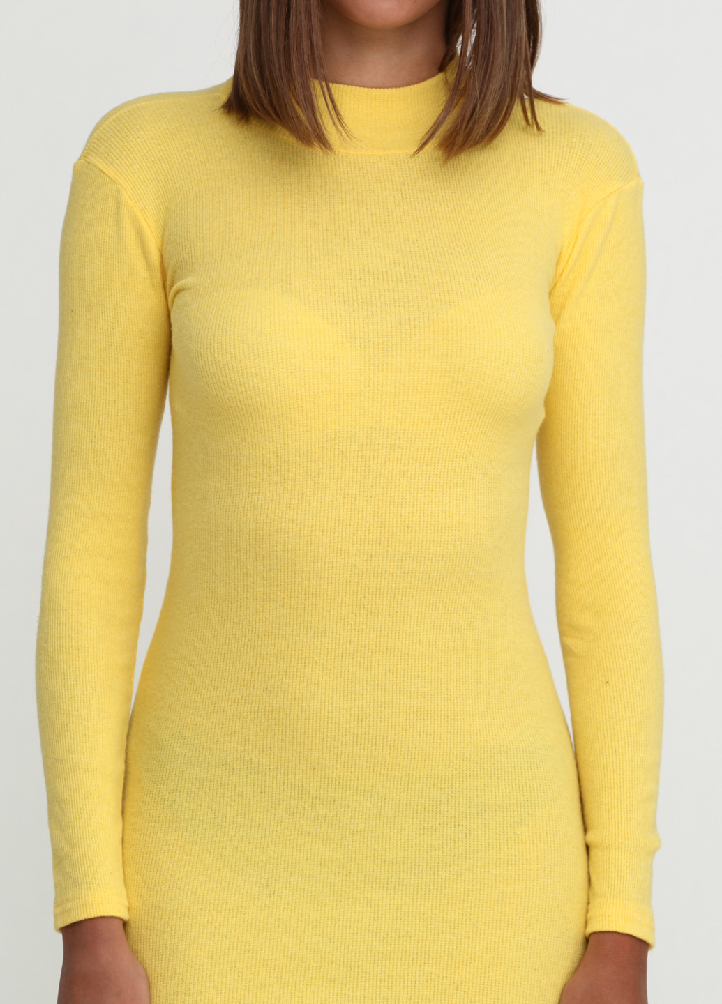 Желтое кэжуал платье Mercan однотонное