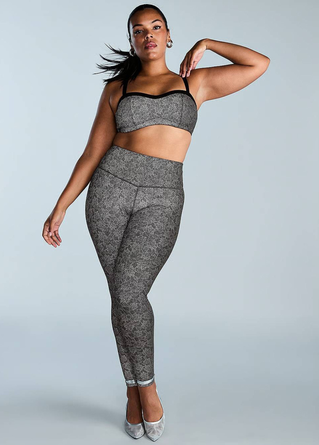 Серый балконет бюстгальтер Victoria's Secret без косточек полиэстер