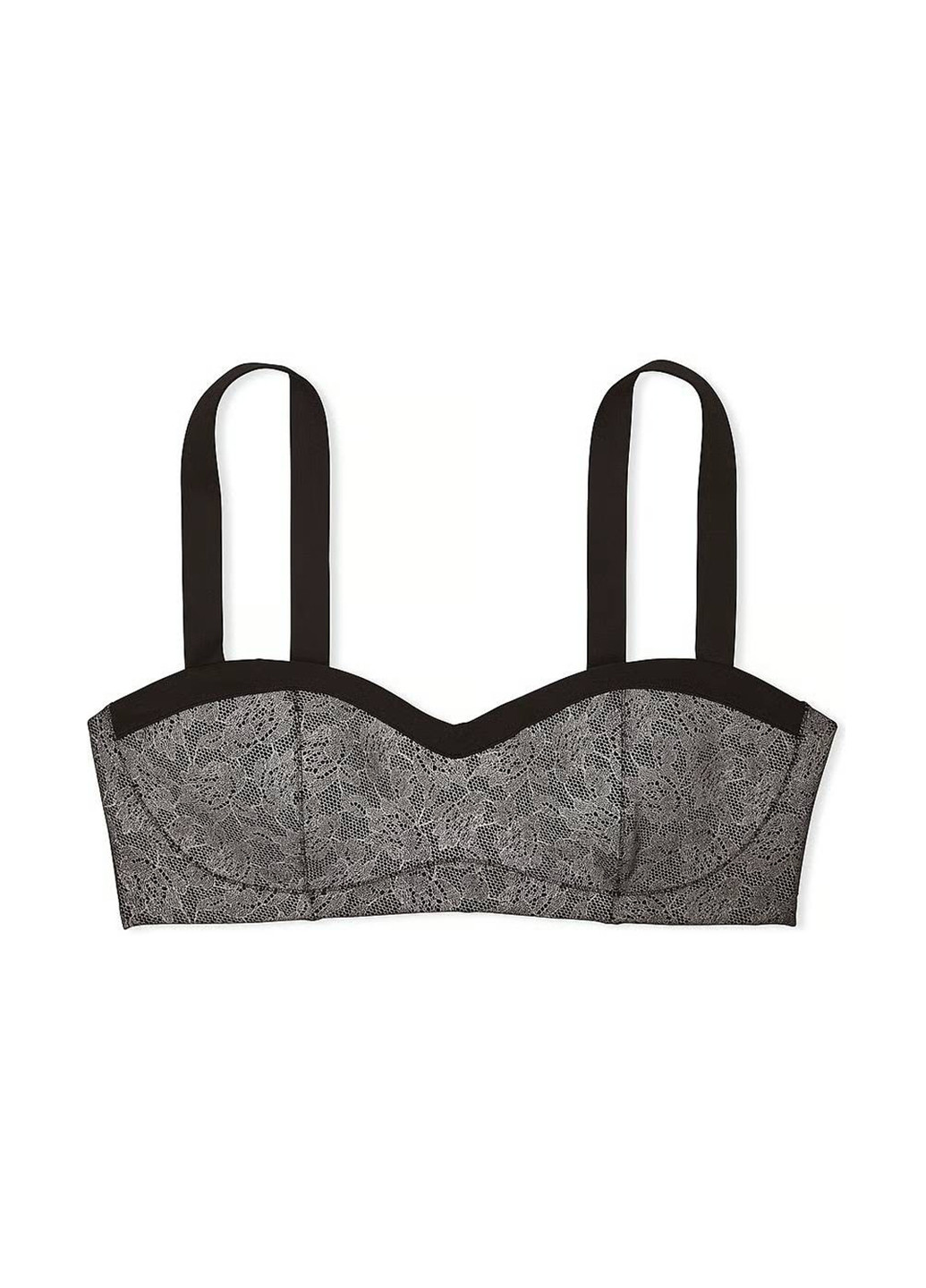 Серый балконет бюстгальтер Victoria's Secret без косточек полиэстер