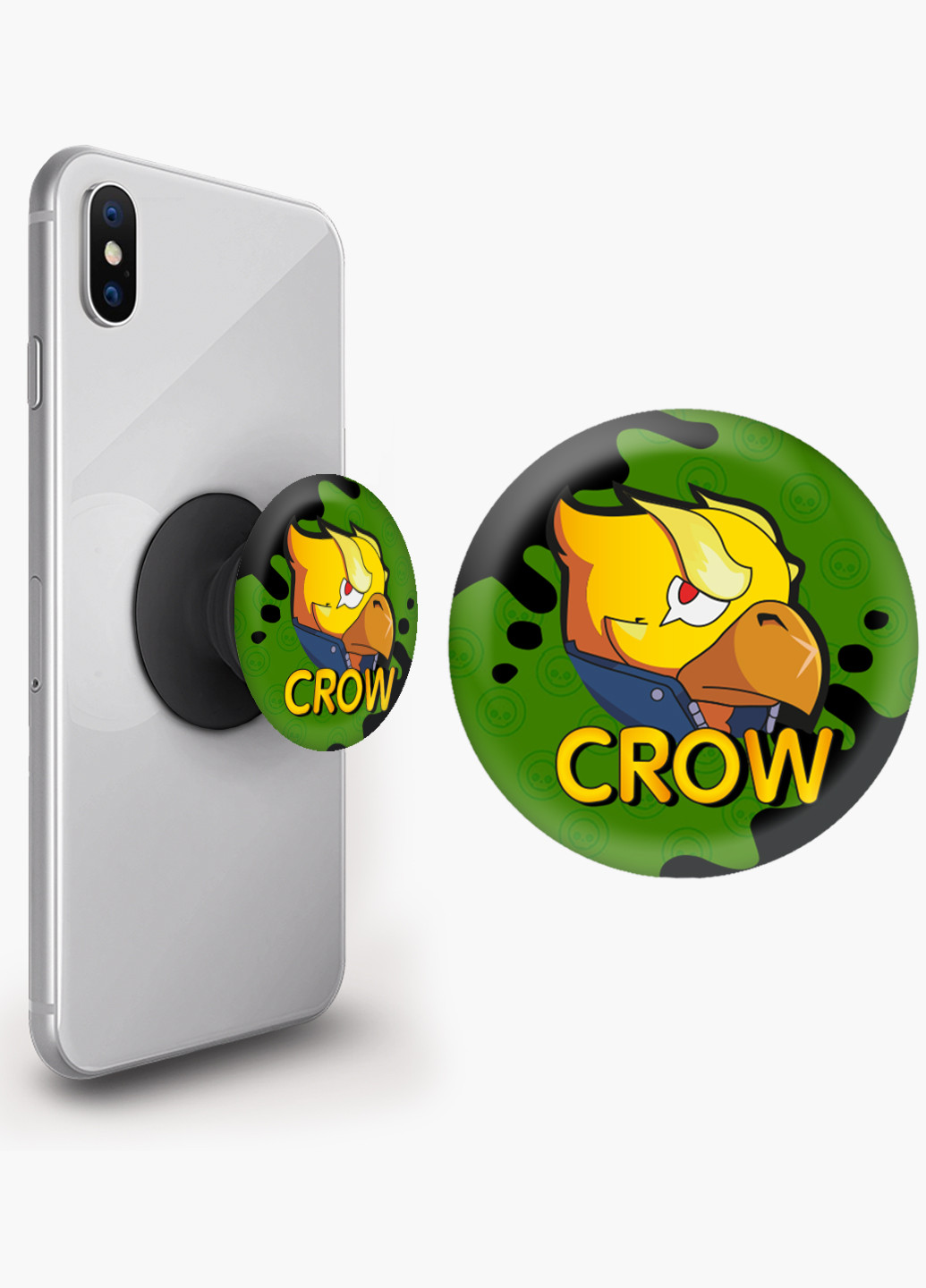 Попсокет (Popsockets) держатель для смартфона Ворон Феникс Бравл Старс  (Crow Phoenix Brawl Stars) (8754-1028) Черный MobiPrint (216748496) ‣  Купить в интернет-магазине Каста ‣ Киев, Одесса, Харьков ‣ Доставка по всей  Украине! (#216748496)