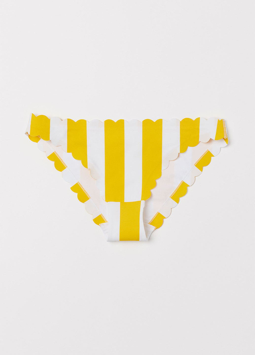 Желтые купальные трусики-плавки в полоску H&M