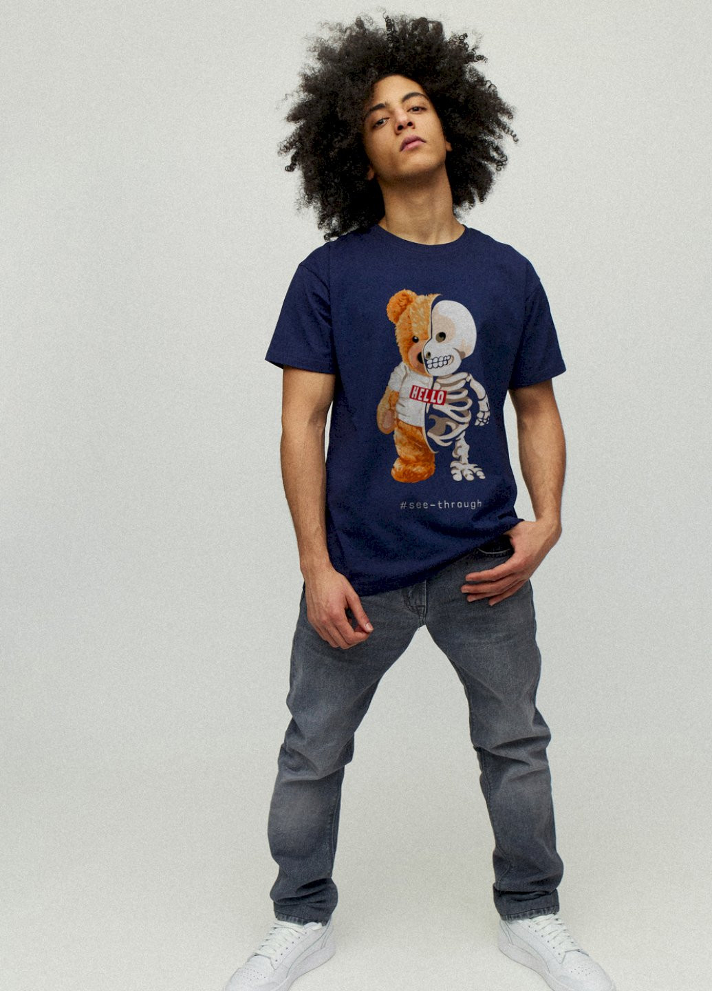 Темно-синяя футболка мужская YAPPI