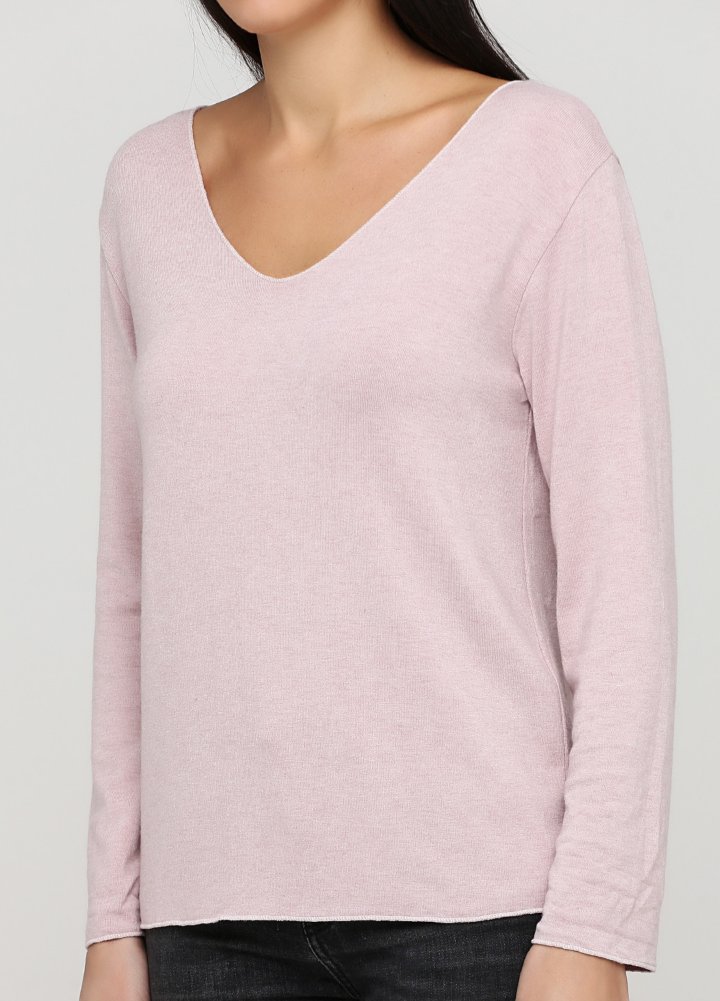 Светло-розовый демисезонный пуловер пуловер Made in Italy