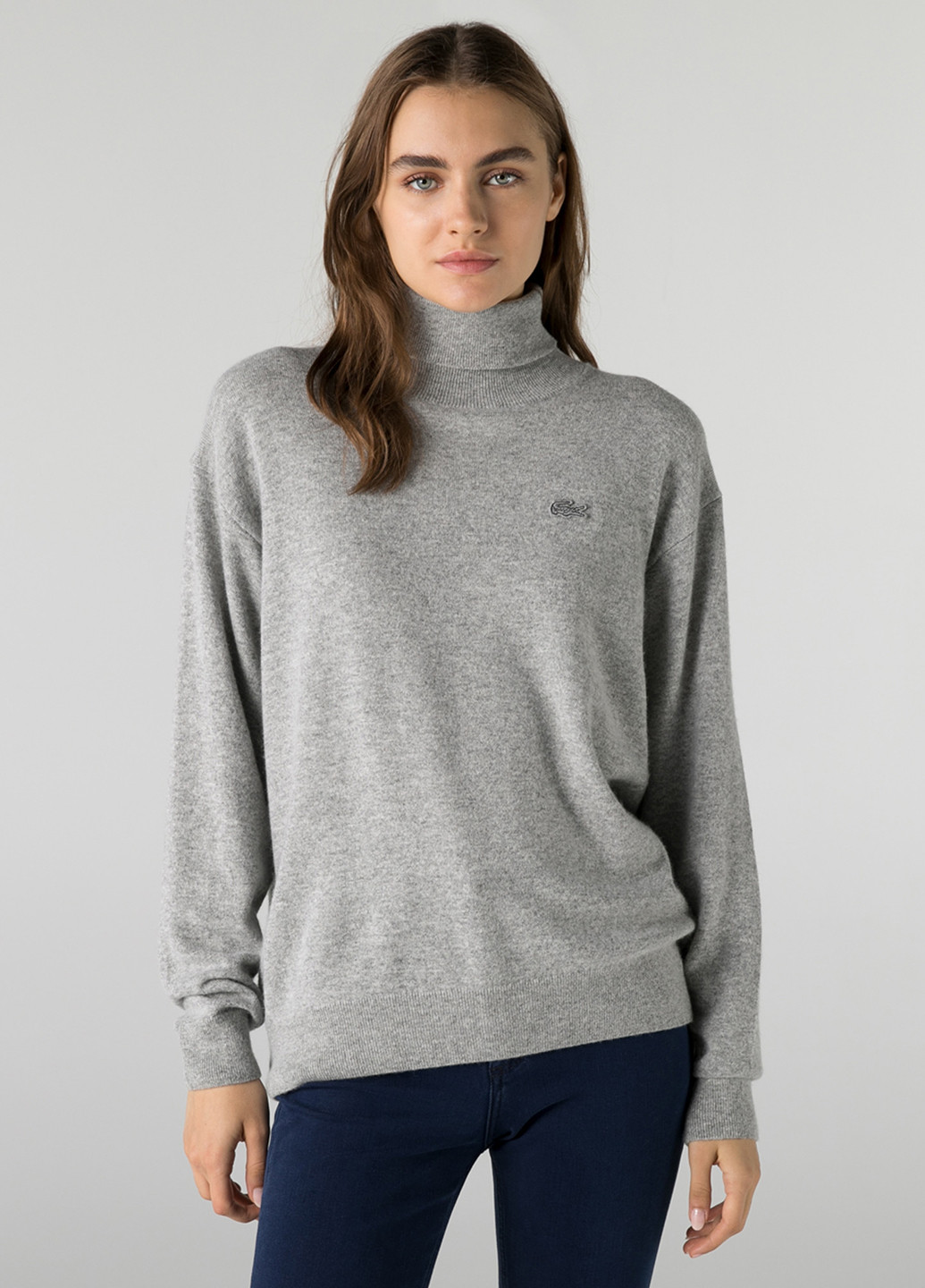 Серый демисезонный свитер Lacoste