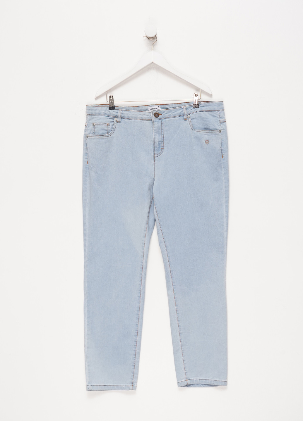 Голубые демисезонные зауженные джинсы Collection L