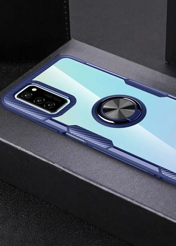 TPU + PC чохол CrystalRing for Magnet (opp) для Samsung Galaxy Note 20 Безбарвний / Синій (is_00000038248_2) Deen (238479031)