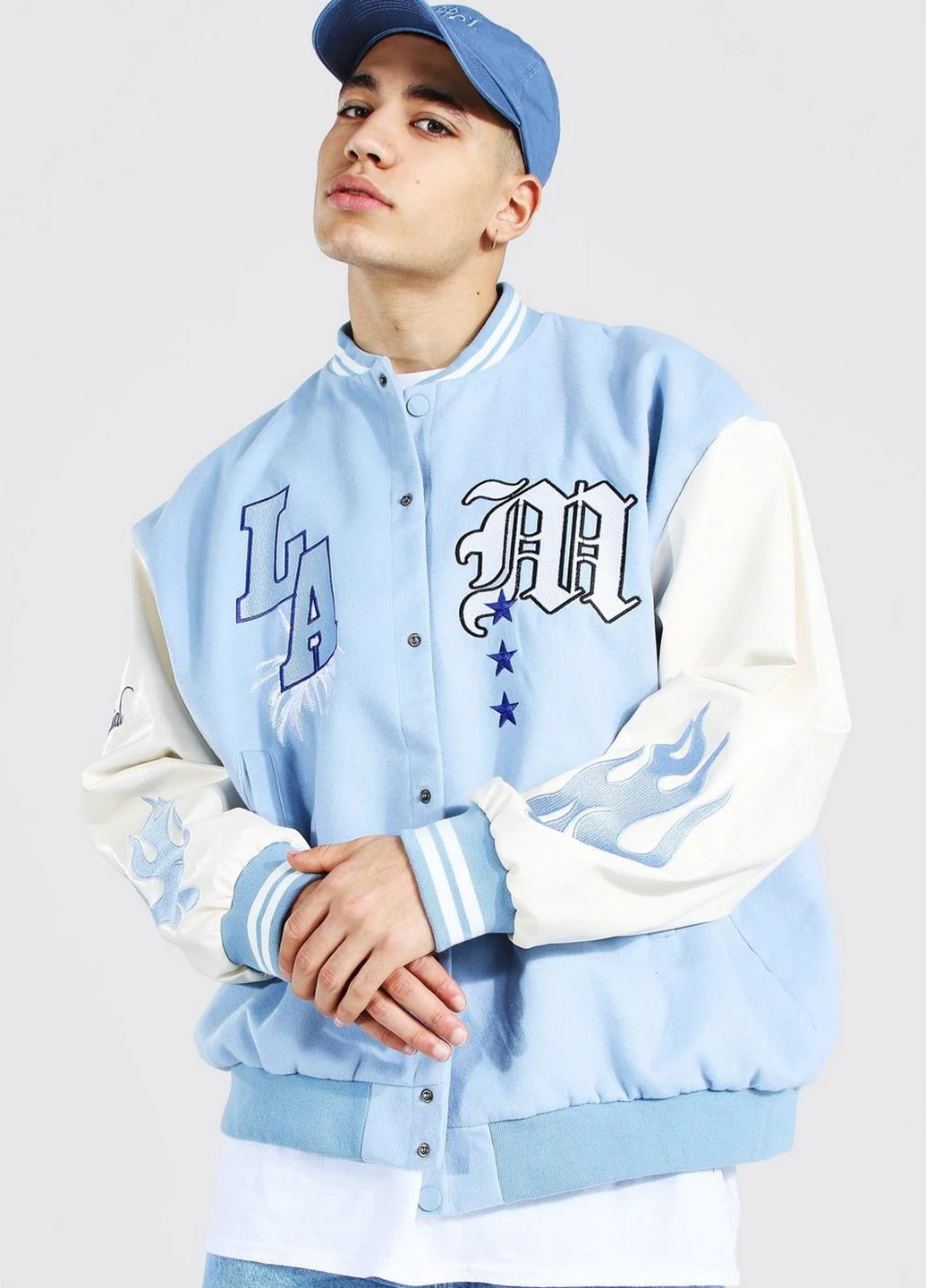 Бомбер Boohoo на кнопках (245848125)