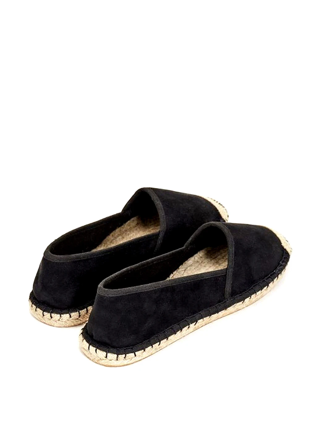 Чёрные эспадрильи JustFab однотонный без декора (22189459)