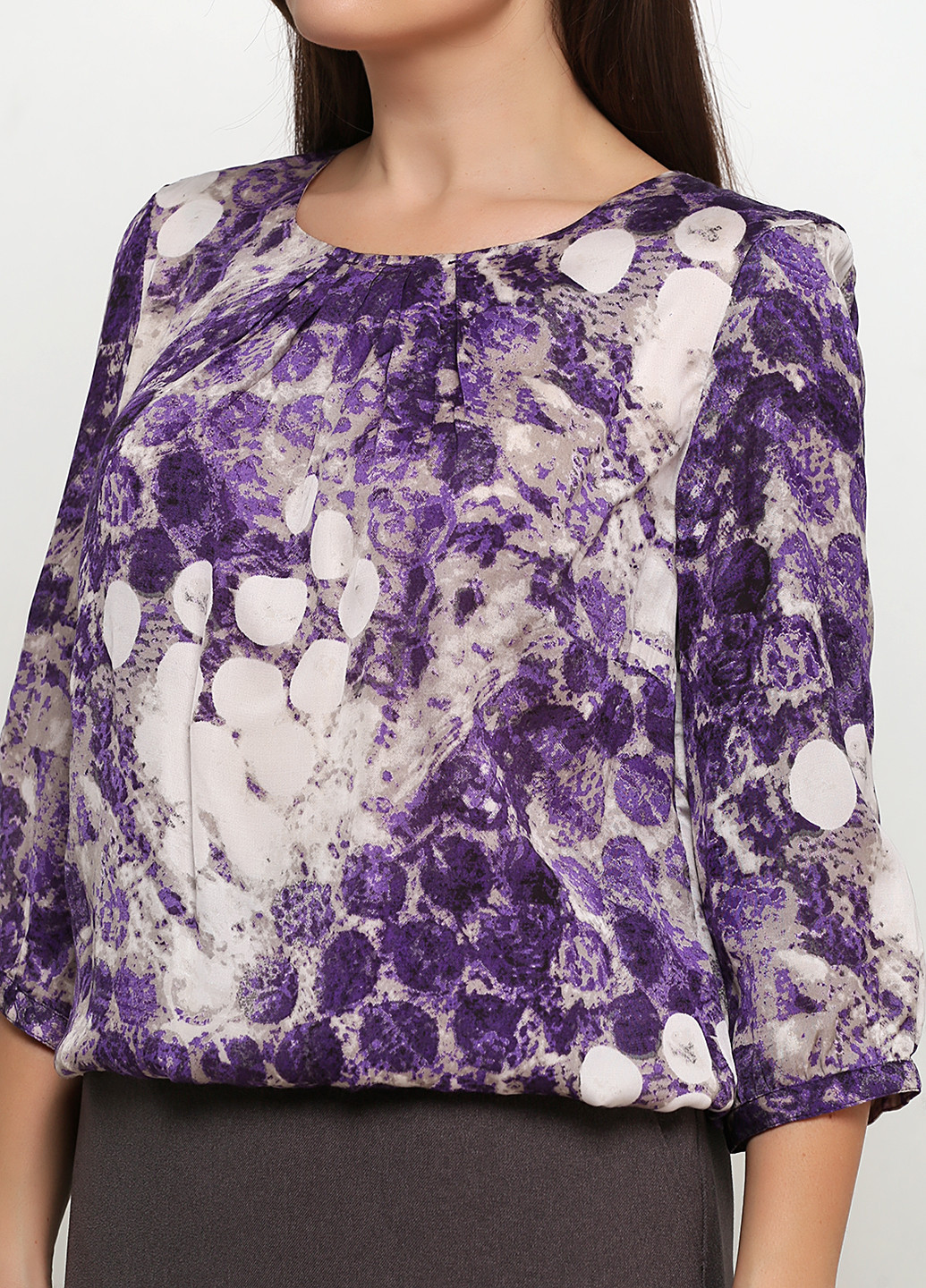 Фиолетовый демисезонный комплект (блуза, юбка) BRANDTEX CLASSIC