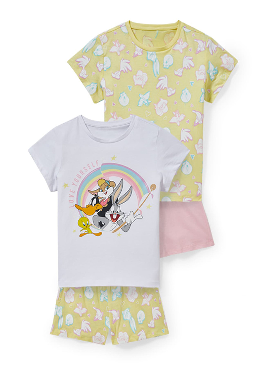 Комбинированная всесезон пижама (футболка (2 шт.), шорты (2 шт.)) футболка + шорты C&A