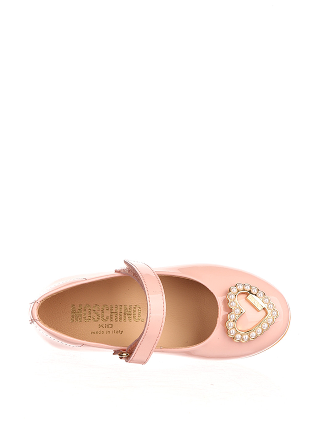 Светло-розовые туфли на низком каблуке Moschino